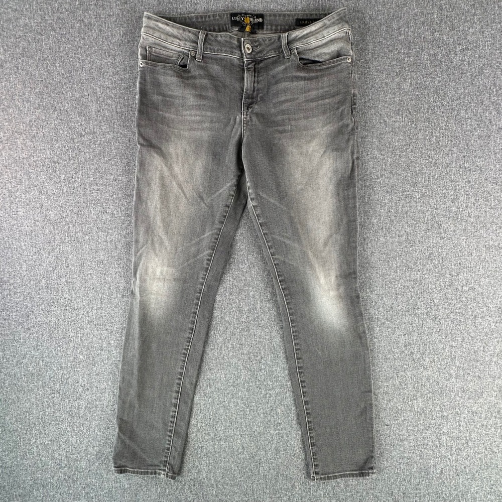 Lucky Brand Jeans Womens 12/31R Lolita Skinny Grey Faded Stretch Good